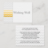 イエローのオンブレ チェブロン ウィッシングウェル カード (正面/裏面)