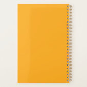 イエローのミニマル植物芸術カスタム プランナー手帳 (裏面)