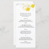 イエローのメニューに出芽中のロマ結婚ンス メニュー (正面/裏面)