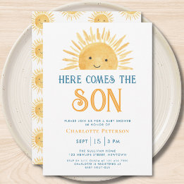 イエローの太陽の赤ちゃん歓迎会 Here Comes the Son 招待状