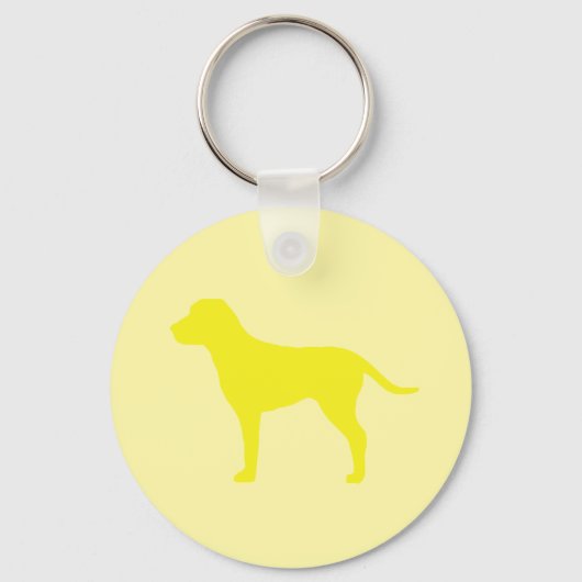 イエローの犬 キーホルダー (正面)