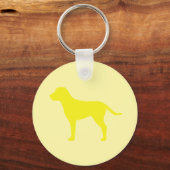 イエローの犬 キーホルダー (正面)