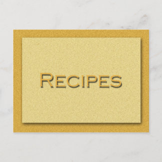 イエローの色合いのレシピカード ポストカード