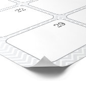 イエローの象の赤ちゃんの誕生日予測カレンダー ポスター (角)