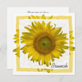 イエローひまわり結婚後ランチ招待状 招待状 (正面/裏面)