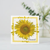 イエローひまわり ウェディングアフターブランチ 招待状 (スタンド正面)