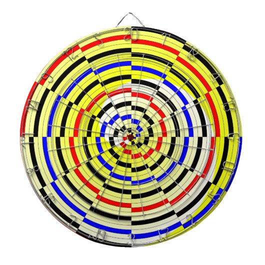 イエローらせん状ズバイケネス・ヨンチッチ ダーツボード (正面)