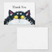 イエローアイズ猫サンキューカード ノートカード (正面/裏面)