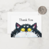 イエローアイズ猫サンキューカード ノートカード (正面/裏面インサイチュ)