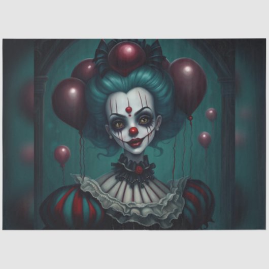 イエローアイドハロウィーンピエロデクページ紙 薄葉紙 (正面)