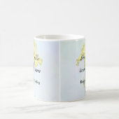 イエローアイリスとバ結婚ドの供給 コーヒーマグカップ (中央)
