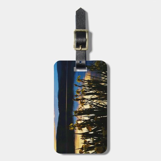 イエローアイリスアットレイクアローワードショア ラゲッジタグ (正面縦)