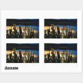 イエローアイリスアットレイクアローワードショア 長方形シール (シート)