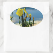 イエローアイリスアットレイクショア 楕円形シール (バッグ)