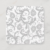 イエローアイリスダマスク結婚式ギフトレジストリカード エンクロージャーカード (裏面)