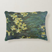 イエローアイリスバイクロードモネヴィンテージファインアート アクセントクッション (正面)