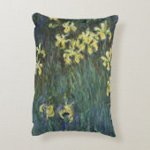 イエローアイリスバイクロードモネヴィンテージファインアート アクセントクッション (裏面(縦))