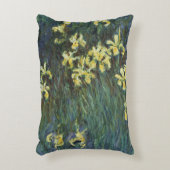 イエローアイリスバイクロードモネヴィンテージファインアート アクセントクッション (正面(垂直))