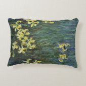 イエローアイリスバイクロードモネヴィンテージファインアート アクセントクッション (裏面)