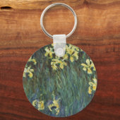 イエローアイリスバイクロードモネヴィンテージファインアート キーホルダー (正面)