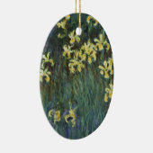 イエローアイリスバイクロードモネヴィンテージファインアート セラミックオーナメント (右)