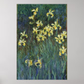 イエローアイリスバイクロードモネヴィンテージファインアート ポスター (正面)