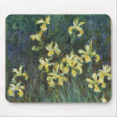 イエローアイリスバイクロードモネヴィンテージファインアート マウスパッド (正面)