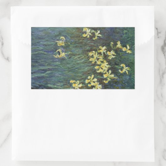イエローアイリスバイクロードモネヴィンテージファインアート 長方形シール (バッグ)