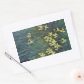 イエローアイリスバイクロードモネヴィンテージファインアート 長方形シール (封筒)