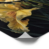 イエローアイリスフラワーアートプリントポスター ポスター (角)