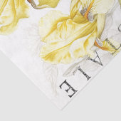 イエローアイリスフラワーバタフライフランスのデクページ 薄葉紙 (詳細)