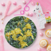 イエローアイリスフローラ園 ペーパープレート (パーティー)