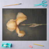 イエローアイリスボタニカル絵を描ズデコパージュ 薄葉紙 (クラフト)