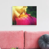 イエローアイリス花アート キャンバスプリント (インサイチュ (リビング))