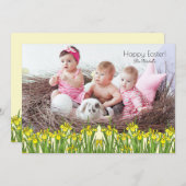 イエローアイリス3フォトイースターカード 招待状 (正面/裏面)