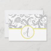 イエローアイリス&グレーダマスクRSVP挿入 出欠カード (裏面)