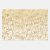 イエローアクアグラデーション金ゴールドゼブラプリント ラッピングペーパーシート (正面2)