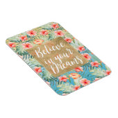 イエローアクアピンクピーチハイビスカスフローラ金ゴールド マグネット (右側)