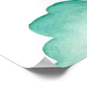 イエローアクアホットエアバルーン赤ちゃんシャワーへようこそ ポスター (角)