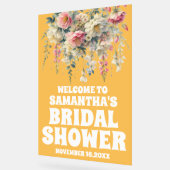 イエローアクリルフローラブライダルシャワーウェルカムサイン アクリルサイン (傾斜)