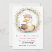 イエローアクリングドリームガールベビーシャワー 招待状 (正面)