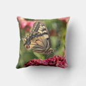 イエローアゲハチョウバタフライピロー クッション (裏面)