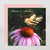 イエローアゲハチョウ蝶の招待 招待状 (正面/裏面)