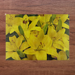 イエローアジアユリフローラ カッティングボード