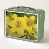 イエローアジアユリフローラ メタルランチボックス (正面)