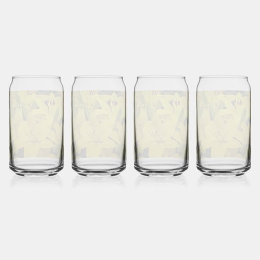 イエローアジアリリー開花フローラ ガラス缶 (裏面)