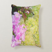 イエローアジサイ花屋外枕 アクセントクッション (正面(垂直))