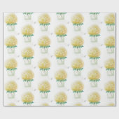 イエローアジサイ ラッピングペーパー (フラット)