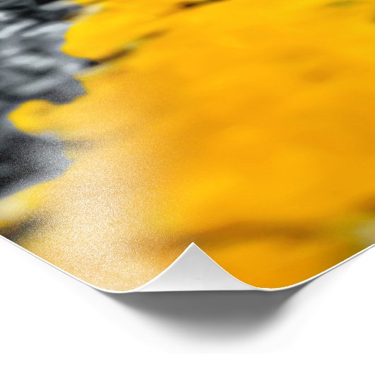 イエローアスファルトハイウェイロードクリエイティブ写真 フォトプリント            (角)