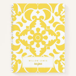 イエローアズレヨスポルトガル地中海のレシピ ノートブック